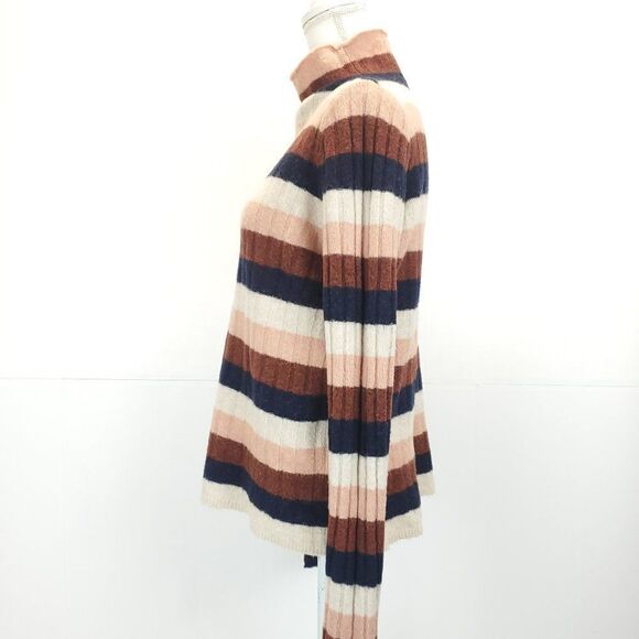 Madewell Color Block Striped Evercrest Turtleneck Sweater - Picture 8 of 15